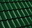 Керамическая черепица Nelskamp F 10,  Елово-зеленый  глянцевый