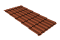 Металлочерепица "Квинта Юг" 0,5 Velur X RAL 8004 терракота