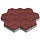 Тротуарная плитка Полярная звезда, 80 мм, винно-красный, гладкая